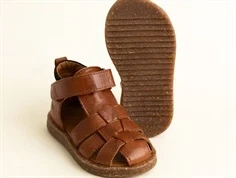 Angulus sandal cognac/mørkebrun fisherman korksål